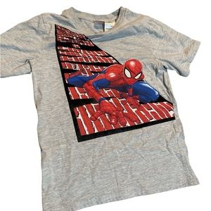 Grey and Red Spider Man Marvel Short Sleeve Tee for Kids